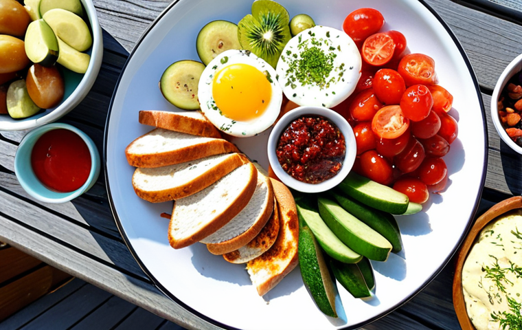 **"Delicious organic Turkish breakfast spread with fresh ingredients, sunny morning light, Instagrammable food photography, #TurkishBreakfast #OrganicFood #FoodPhotography #HealthyEating"**